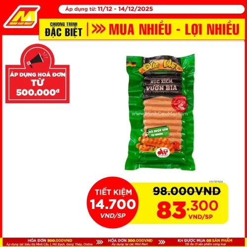 Xúc Xích Vườn Bia Đức Việt 450g